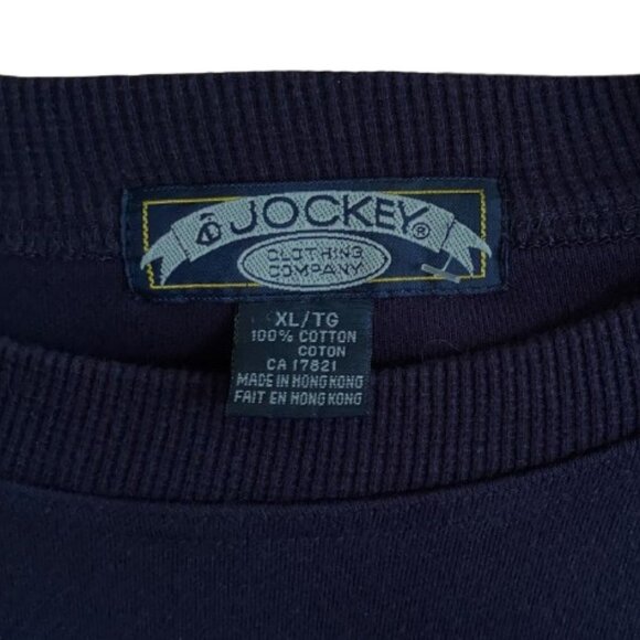 Vintage 90s cozy comfy Jockey color block cotton sweatshirt - Picture 10 of 12